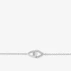 Bracelet souple en argent 925 ‰ rhodié avec oxydes de zirconium blancs SO OR