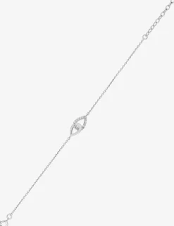 Bracelet souple en argent 925 ‰ rhodié avec oxydes de zirconium blancs SO OR