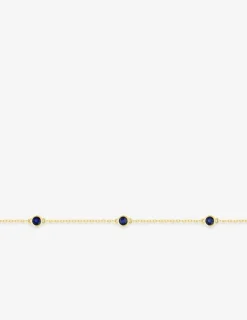 Bracelet souple or jaune 375 ‰ et saphirs motifs répétitifs SO OR