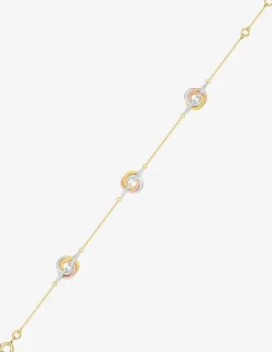 Bracelet tricolore or 375‰ et oxyde de zirconium SO OR