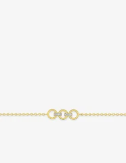 Bracelet triple cercle plaqué or et oxydes de zirconium SO OR
