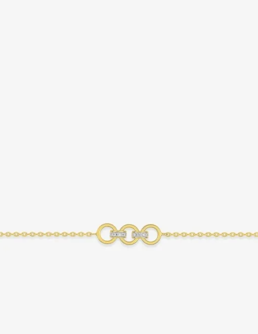 Bracelet triple cercle plaqué or et oxydes de zirconium SO OR