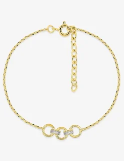 Bracelet triple cercle plaqué or et oxydes de zirconium SO OR