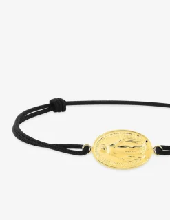 Bracelet type cordon avec médaillon fantaisie en or jaune 750‰ SO OR