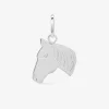 Breloque tête de cheval en argent 925‰ rhodié SO OR