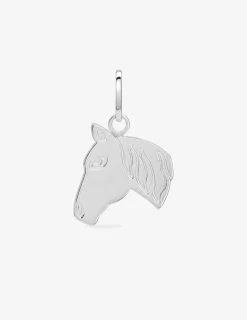 Breloque tête de cheval en argent 925‰ rhodié SO OR