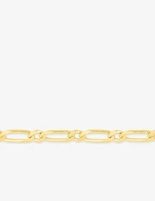 Chaine alternée ultra plate 1+1 en or jaune 375 ‰ SO OR