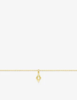 Chaine de cheville or 375 ‰ pendentif losange SO OR