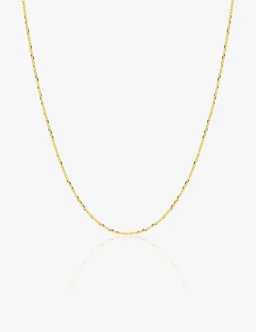 Chaine forçat diamantée or jaune 750 ‰ 0,74 mm SO OR