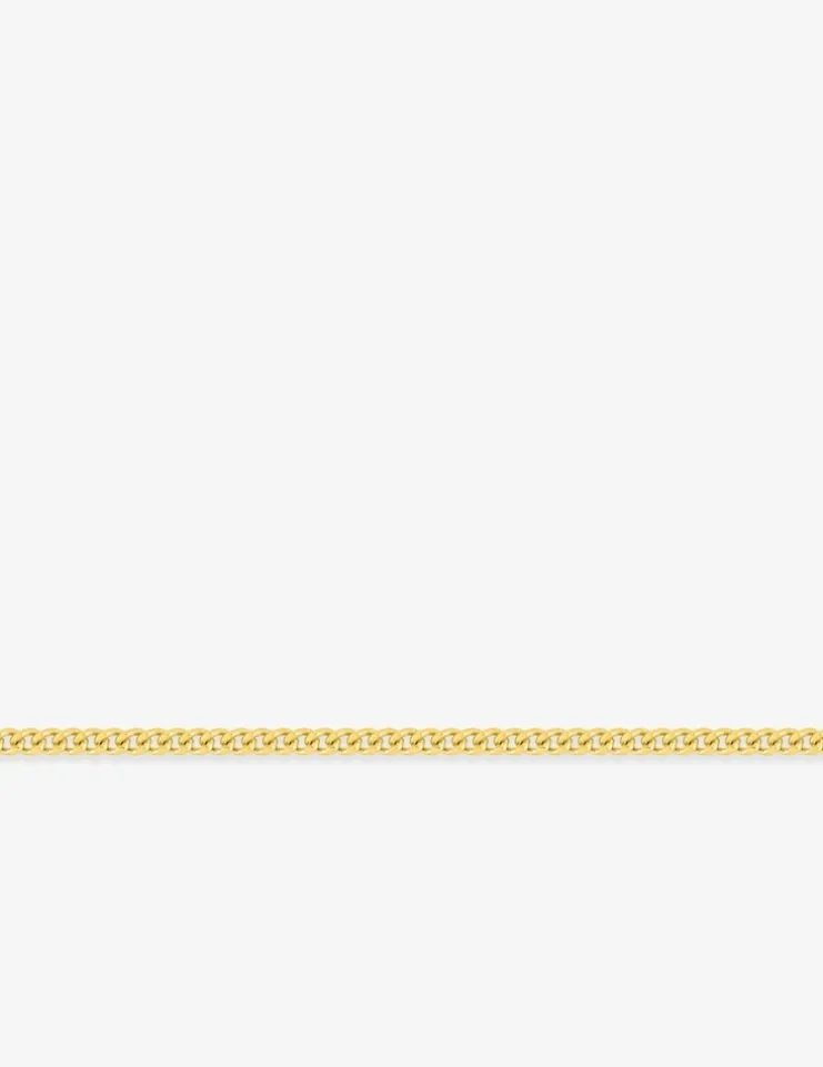 Chaine gourmette diamantée or jaune 750 ‰ 0,87 mm SO OR