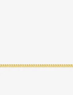 Chaine gourmette diamantée or jaune 750 ‰ 1 mm SO OR