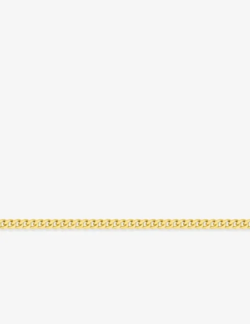 Chaine gourmette diamantée or jaune 750 ‰ 1 mm SO OR