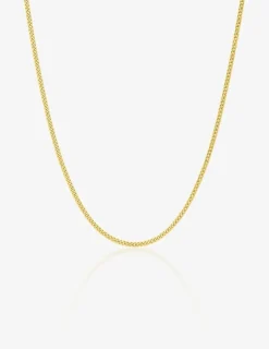 Chaine gourmette diamantée or jaune 750 ‰ 1 mm SO OR