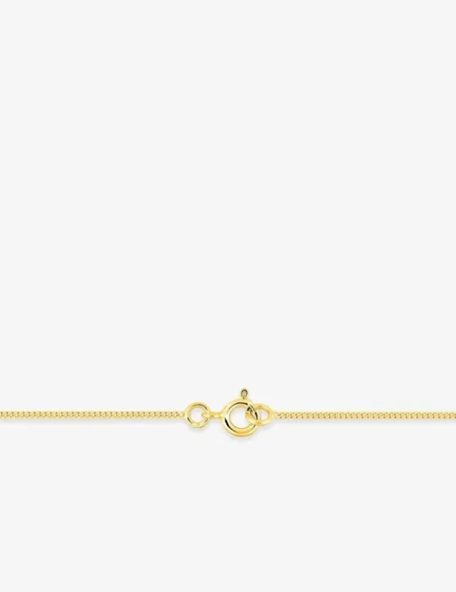 Chaine gourmette diamantée or jaune 750 ‰ 1 mm SO OR
