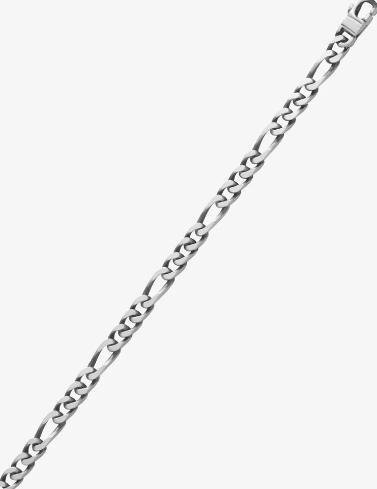 Chaine maille figaro alternée en argent 925 ‰ vieilli 5 mm de largeur SO OR