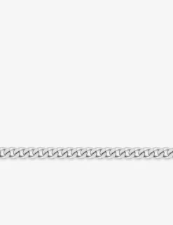 Chaine maille gourmette diamentée en or blanc 750 ‰ SO OR