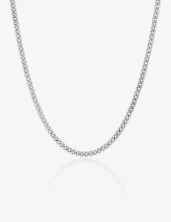 Chaine maille gourmette diamentée en or blanc 750 ‰ SO OR