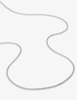 Chaine maille gourmette diamentée en or blanc 750 ‰ SO OR