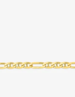 Chaine maille marine et baton 1+3 en or jaune 375 ‰ SO OR