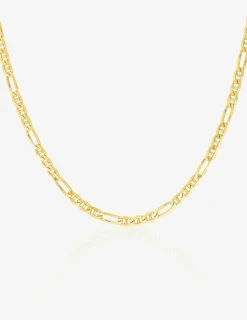 Chaine maille marine et baton 1+3 en or jaune 375 ‰ SO OR