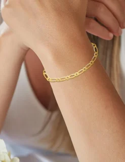 Chaîne alternée en or jaune 375 ‰ de largeur 4 mm SO OR