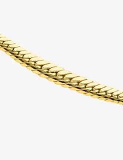 Chaîne anglaise creuse centre 6 mm or jaune 750‰ SO OR