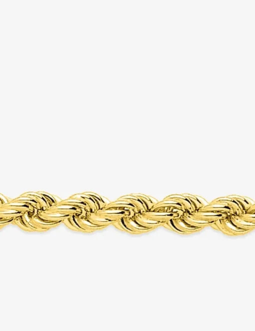 Chaîne corde 5 mm or jaune 375‰ SO OR