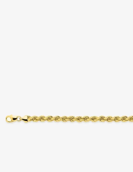Chaîne corde 5 mm or jaune 750‰ SO OR