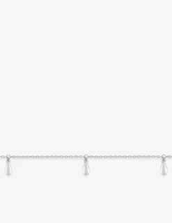 Chaîne de cheville gouttes argent 925‰ rhodié SO OR