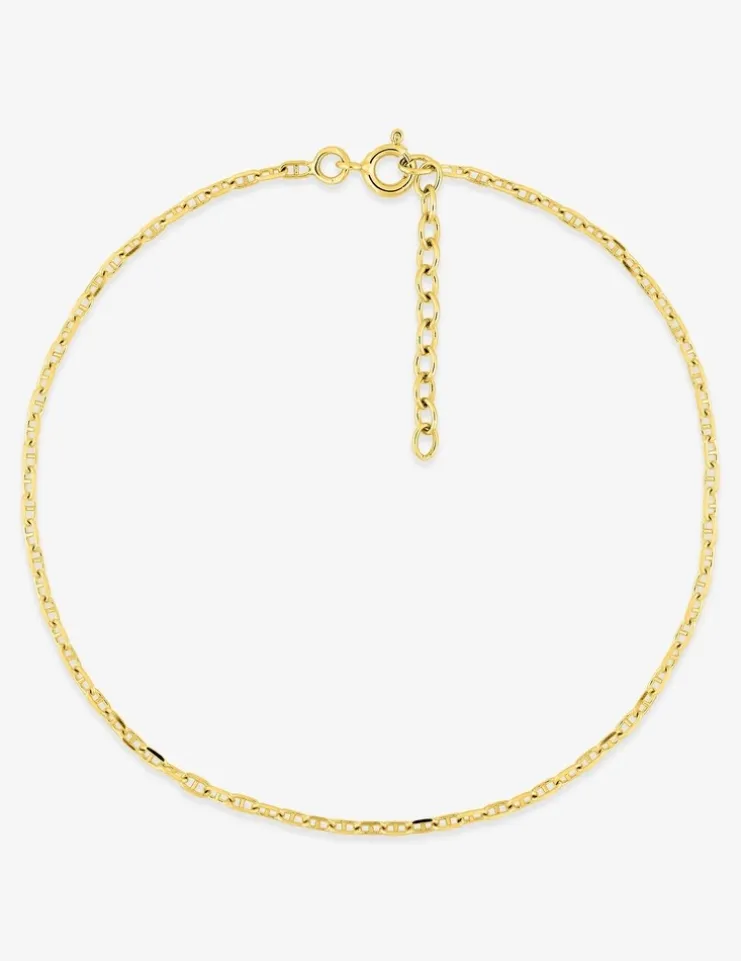 Chaîne de cheville or jaune 750 ‰ maille marine SO OR