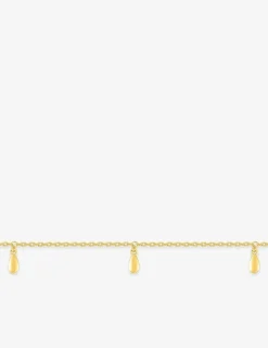 Chaîne de cheville plaqué or et gouttes SO OR