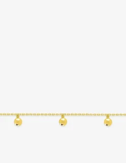 Chaîne de cheville plaqué or et boules SO OR