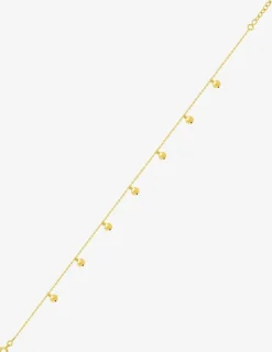 Chaîne de cheville plaqué or et boules SO OR