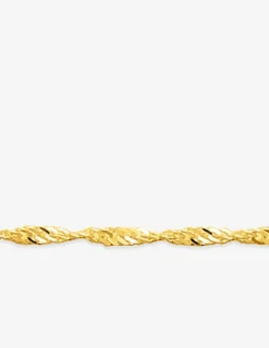 Chaîne de cheville Singapour plaqué or SO OR