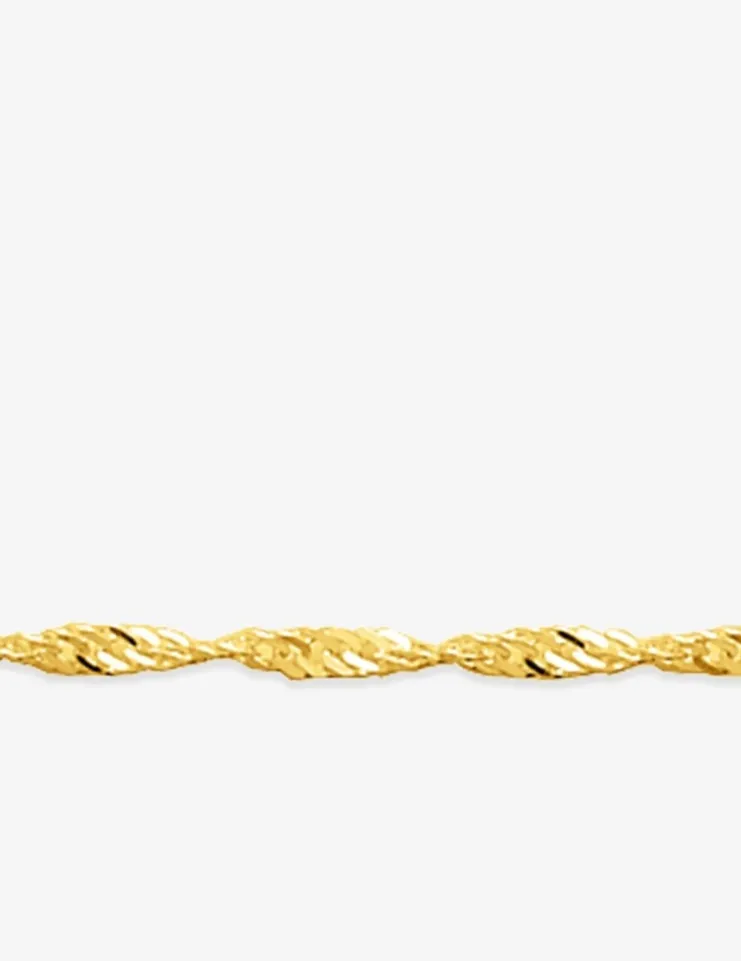 Chaîne de cheville Singapour plaqué or SO OR