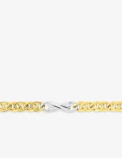 Chaîne fantaisie bicolore or 750 ‰ 3 mm SO OR