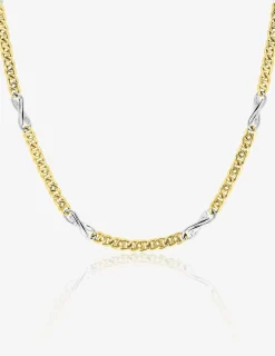 Chaîne fantaisie bicolore or 750 ‰ 3 mm SO OR