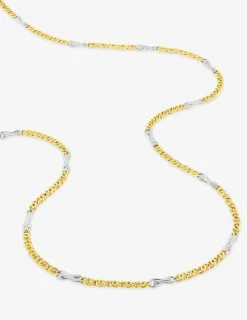 Chaîne fantaisie bicolore or 750 ‰ 3 mm SO OR