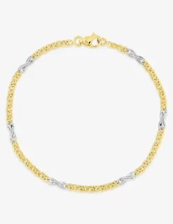 Chaîne fantaisie or 750‰ bicolore 3 mm SO OR