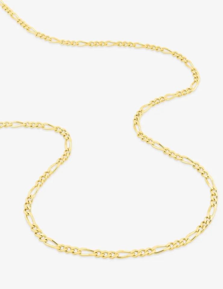 Chaîne figaro alternée 1+3 en or jaune 750 ‰ 2,5 mm de largeur SO OR