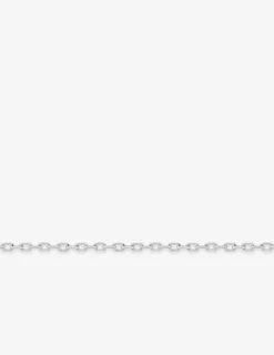 Chaîne forçat diamantée or blanc 375 ‰ largeur 0,85 mm SO OR