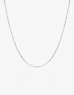 Chaîne forçat diamantée or blanc 375 ‰ largeur 0,85 mm SO OR