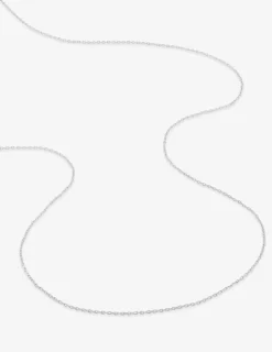 Chaîne forçat diamantée or blanc 375 ‰ largeur 0,85 mm SO OR