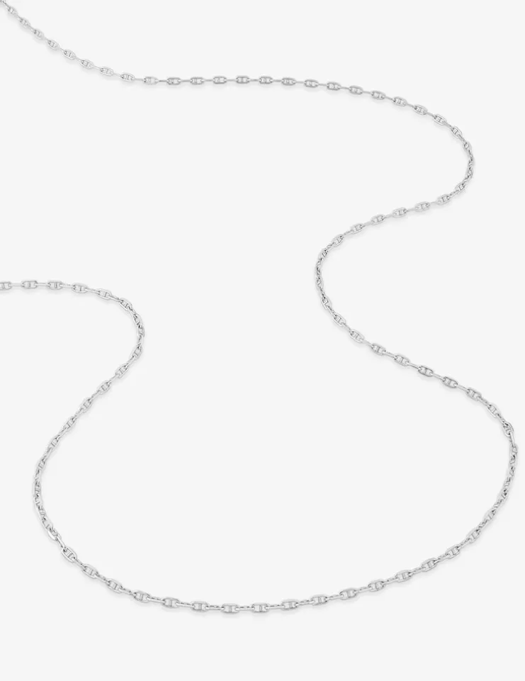 Chaîne forçat en or blanc 375 ‰ de largeur 1,5 mm SO OR