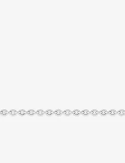 Chaîne forçat rond 1,30 mm or blanc 750‰ SO OR