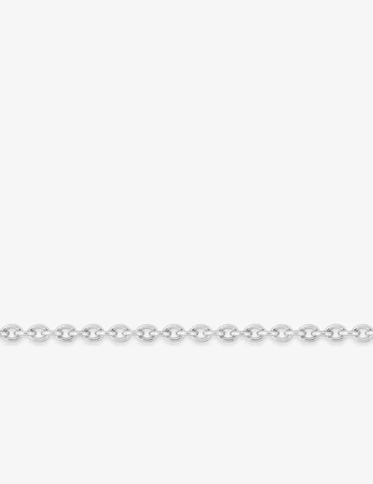 Chaîne forçat rond 1,30 mm or blanc 750‰ SO OR