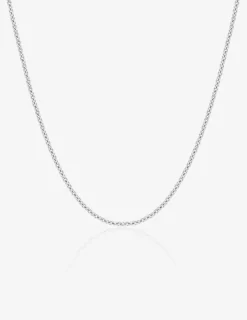 Chaîne forçat rond 1,30 mm or blanc 750‰ SO OR