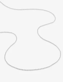 Chaîne forçat rond 1,30 mm or blanc 750‰ SO OR