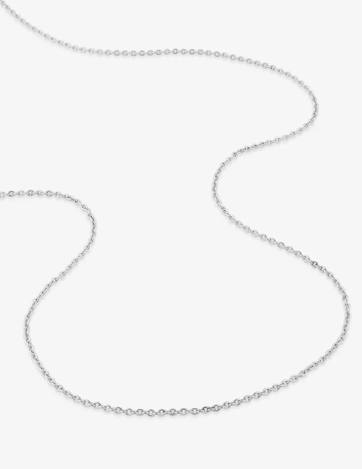 Chaîne forçat rond or blanc 750‰ 1,45 mm SO OR