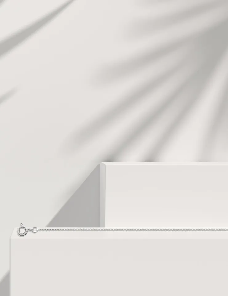 Chaîne forçat ronde en or blanc 375 ‰ SO OR